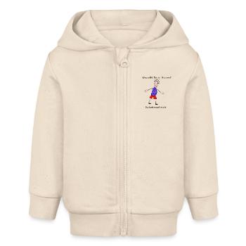 du hast ja mich - Baby Organic Kapuzenjacke Baby Connector von Stanley/Stella - Natur - Vorne