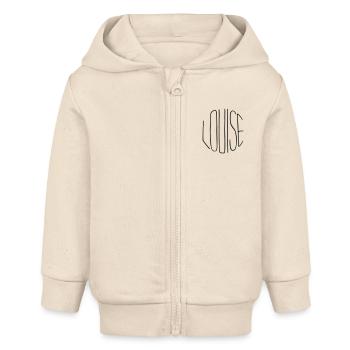 Louise - Veste à capuche bébé bio Stanley/Stella - écru doux - Devant