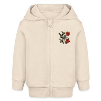 Retro Kleiber - Baby Organic Kapuzenjacke Baby Connector von Stanley/Stella - Natur - Vorne