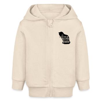 Ich würde eher süße katzen videos schauen - Baby Organic Kapuzenjacke Baby Connector von Stanley/Stella - Natur - Vorne