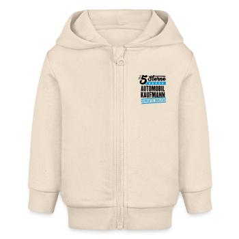 5Sterne Automobilkaufmann - Baby Organic Kapuzenjacke Baby Connector von Stanley/Stella - Natur - Vorne
