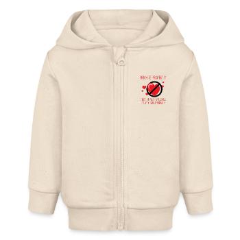 Girlfriend This Heart Belongs To My Girlfriend - Baby Organic Zip-up Hoodie by Stanley/Stella - soft Ecru - Front