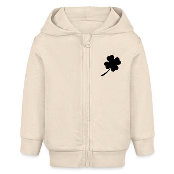 kleeblatt - Baby Organic Kapuzenjacke Baby Connector von Stanley/Stella - Natur - Vorne