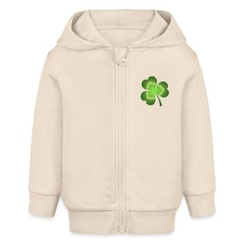 Kleeblatt - Baby Organic Kapuzenjacke Baby Connector von Stanley/Stella - Natur - Vorne