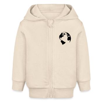 world - Baby Organic Kapuzenjacke Baby Connector von Stanley/Stella - Natur - Vorne