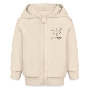 caféine - Veste à capuche bébé bio Stanley/Stella - écru doux - Devant