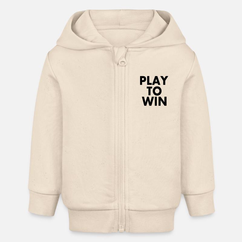 Play to win - Veste à capuche bébé bio Stanley/Stella - écru doux