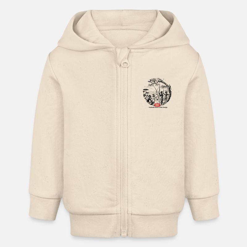 LGBT 48 - Veste à capuche bébé bio Stanley/Stella - écru doux