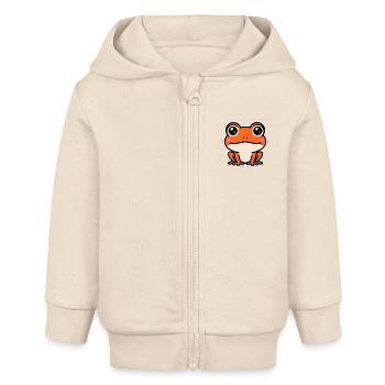 Kröte - Baby Organic Kapuzenjacke Baby Connector von Stanley/Stella - Natur - Vorne
