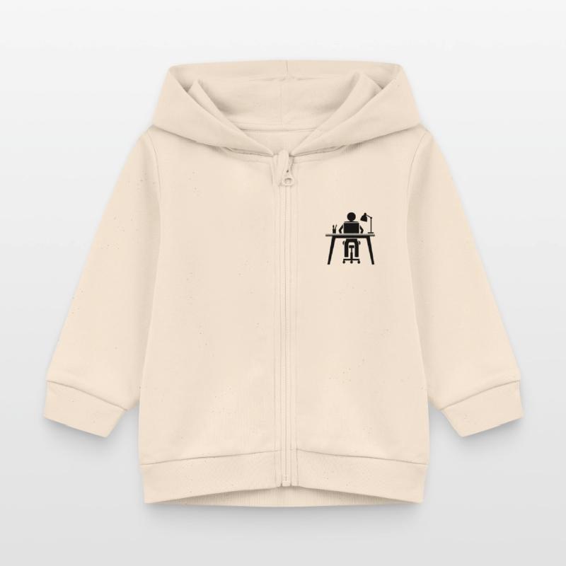 Learning to work Baby Organic Zip-up Hoodie by Stanley/Stella