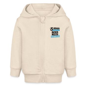 5Sterne Bäckermeister - Baby Organic Kapuzenjacke Baby Connector von Stanley/Stella - Natur - Vorne