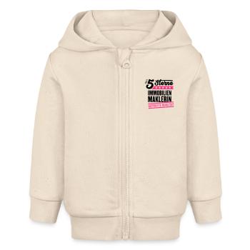 5Sterne Immobilienmaklerin - Baby Organic Kapuzenjacke Baby Connector von Stanley/Stella - Natur - Vorne