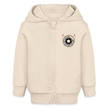 Bremsscheibe mit Hörner 2farbig - Baby Organic Kapuzenjacke Baby Connector von Stanley/Stella - Natur - Vorne