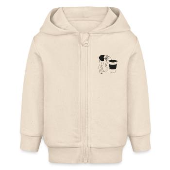 PAUSE CAFÉ - Veste à capuche bébé bio Stanley/Stella - écru doux - Devant