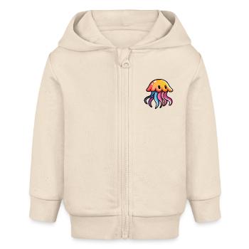 qualle - Baby Organic Kapuzenjacke Baby Connector von Stanley/Stella - Natur - Vorne