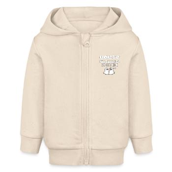 T-shirts avec des phrases amusantes - Fantasmitas - Veste à capuche bébé bio Stanley/Stella - écru doux - Devant