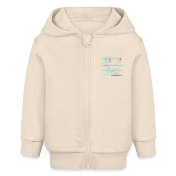 Bruh We Back Enseignants - Veste à capuche bébé bio Stanley/Stella - écru doux - Devant
