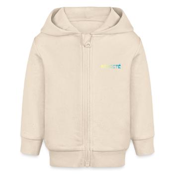Yoga Shirt Namaste / Verlauf gelb blau - Baby Organic Kapuzenjacke Baby Connector von Stanley/Stella - Natur - Vorne