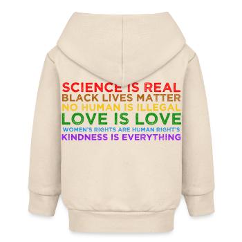 Wissenschaft ist echte Black Lives Matter - Baby Organic Kapuzenjacke Baby Connector von Stanley/Stella - Natur - Hinten