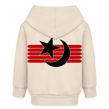Baby Mond Sterne Schlafen Motive Süßer Strampler - Baby Organic Kapuzenjacke Baby Connector von Stanley/Stella - Natur - Hinten
