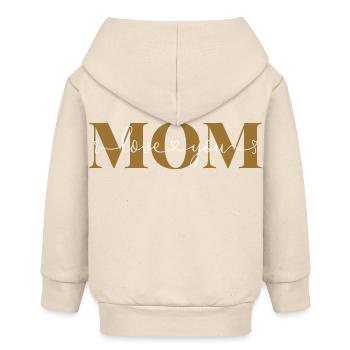 Love you Mom Liebeserklärung Mutter Liebe Mama - Baby Organic Kapuzenjacke Baby Connector von Stanley/Stella - Natur - Hinten