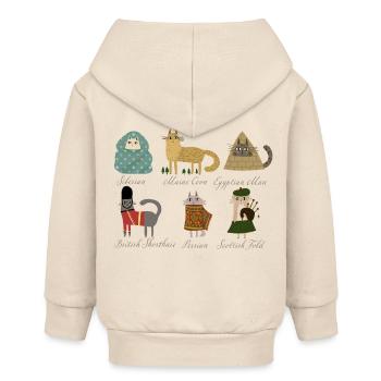 Races de chats - Veste à capuche bébé bio Stanley/Stella - écru doux - Dos