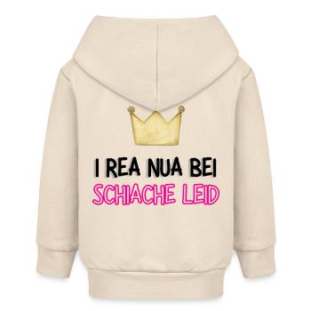 Lustiger Baby Spruch Mädchen – frech & süß - Baby Organic Kapuzenjacke Baby Connector von Stanley/Stella - Natur - Hinten