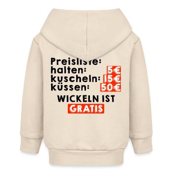 Baby Preisliste - Baby Organic Kapuzenjacke Baby Connector von Stanley/Stella - Natur - Hinten