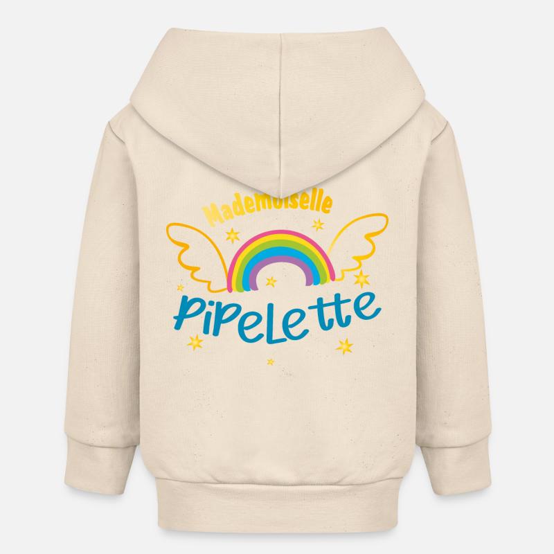Mademoiselle pipelette - Veste à capuche bébé bio Stanley/Stella - écru doux