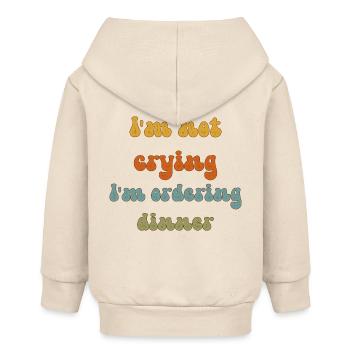 Retro-lustiges Baby-Outfit Ich weine nicht, ich bestelle - Baby Organic Kapuzenjacke Baby Connector von Stanley/Stella - Natur - Hinten