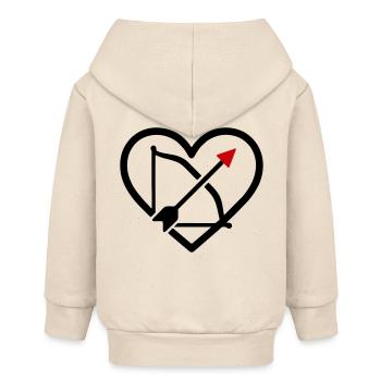 Tir à l’arc Coeur Archer Arrow Sports - Veste à capuche bébé bio Stanley/Stella - écru doux - Dos
