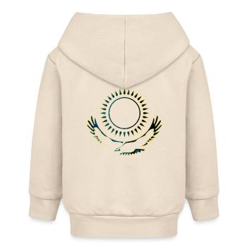 Kasachstan Adler edel - Baby Organic Kapuzenjacke Baby Connector von Stanley/Stella - Natur - Hinten