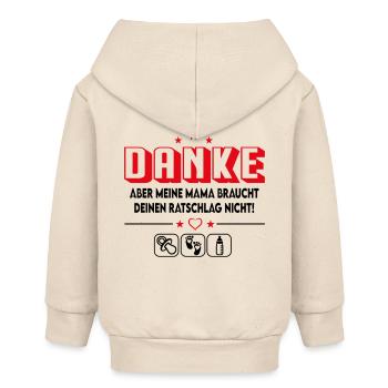 Mama braucht keinen Ratschlag Ratschläge - Baby Organic Kapuzenjacke Baby Connector von Stanley/Stella - Natur - Hinten