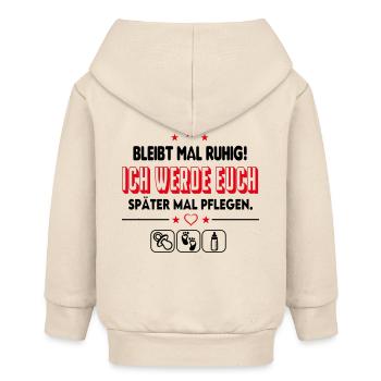 Pflegekraft der Zukunft Zukunftsberufe Babyspruch - Baby Organic Kapuzenjacke Baby Connector von Stanley/Stella - Natur - Hinten