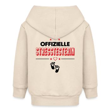 Säugling Baby Mädchen Stress machen Babysprüche - Baby Organic Kapuzenjacke Baby Connector von Stanley/Stella - Natur - Hinten