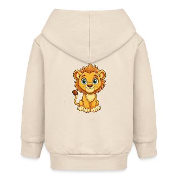 Asiatischer Löwe Cartoon Figur Kawaii Clipart - Baby Organic Kapuzenjacke Baby Connector von Stanley/Stella - Natur - Hinten