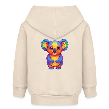 Koala Bunte Kawaii Cartoon Figur Clipart - Baby Organic Kapuzenjacke Baby Connector von Stanley/Stella - Natur - Hinten