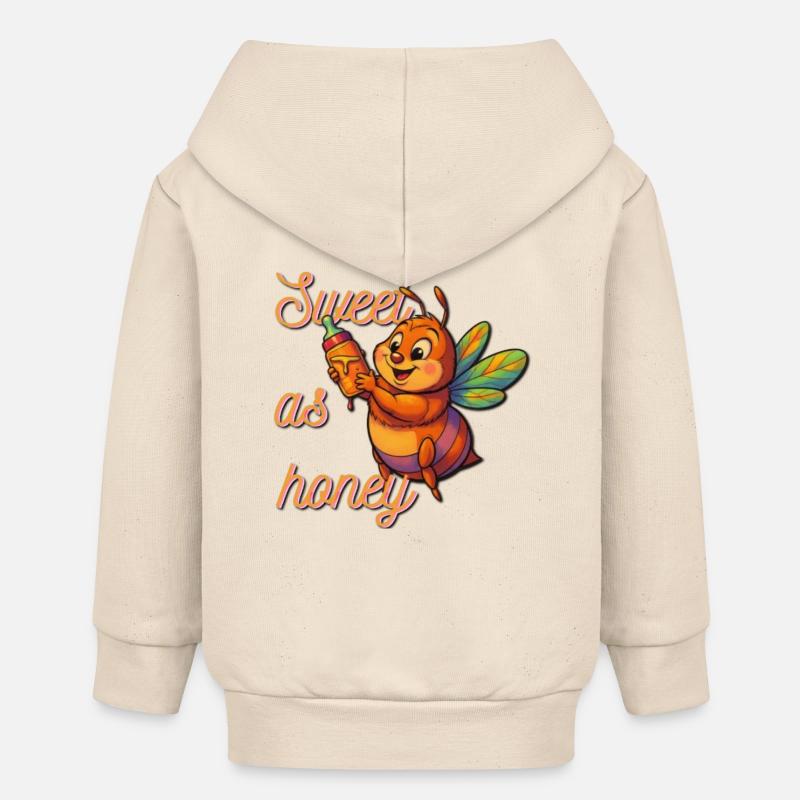 Doux comme du miel - Veste à capuche bébé bio Stanley/Stella - écru doux