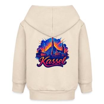 Silhouette de la ville de Kassel Cadeau Radiant Cassel - Veste à capuche bébé bio Stanley/Stella - écru doux - Dos