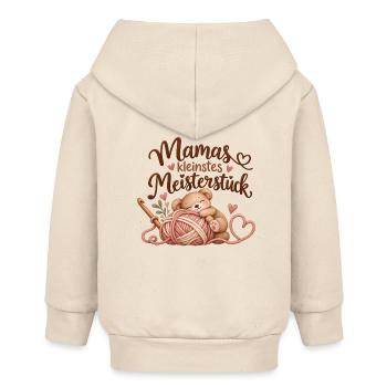 Mamas kleinstes Meisterstück – Baby Geschenk - Baby Organic Kapuzenjacke Baby Connector von Stanley/Stella - Natur - Hinten