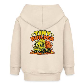Tiny Builder – Lustiger Baustellen LKW für Kinder - Baby Organic Kapuzenjacke Baby Connector von Stanley/Stella - Natur - Hinten