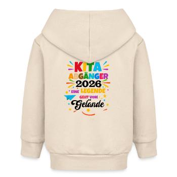 Kita Abgänger Legende - Baby Organic Kapuzenjacke Baby Connector von Stanley/Stella - Natur - Hinten