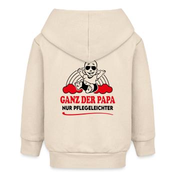 Ganz der Papa Pflegeleichter Babyspruch Regenbogen - Baby Organic Kapuzenjacke Baby Connector von Stanley/Stella - Natur - Hinten