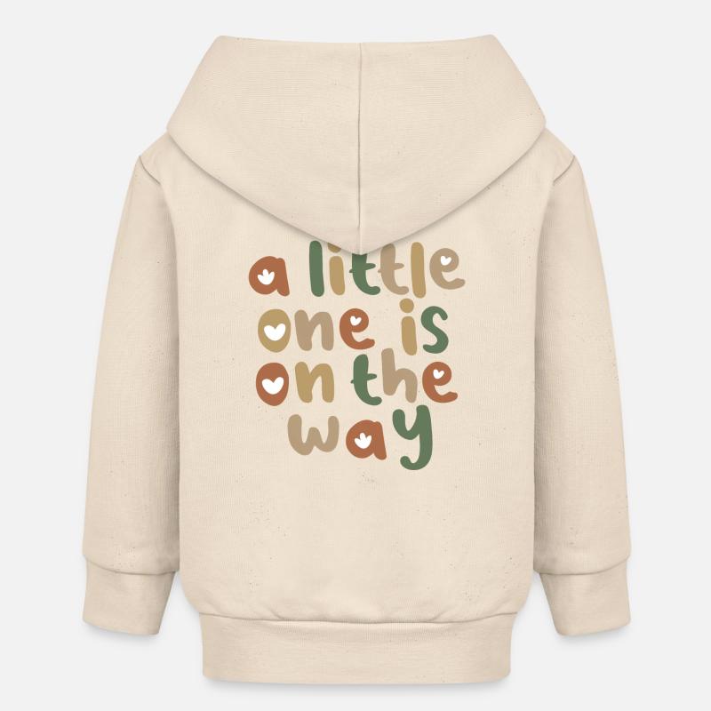 Un Petit Arrive Bientôt - Veste à capuche bébé bio Stanley/Stella - écru doux
