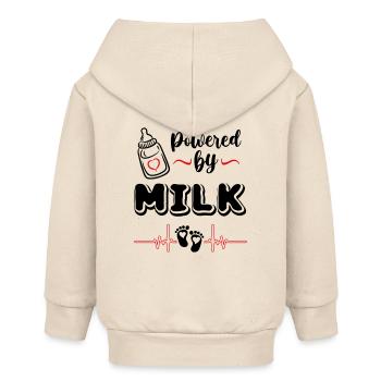 Propulsé par Bébé Dictons Lait - Veste à capuche bébé bio Stanley/Stella - écru doux - Dos
