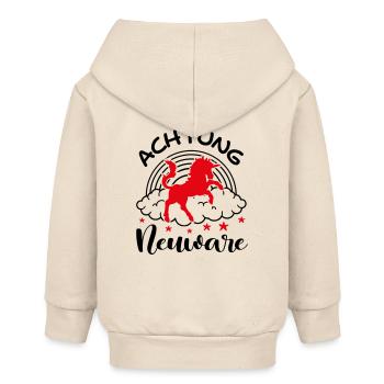 Achtung Neuware Einhorn Unicorn Babysprüche - Baby Organic Kapuzenjacke Baby Connector von Stanley/Stella - Natur - Hinten
