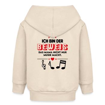Beweis Mama Musik Music Noten Babysprüche - Baby Organic Kapuzenjacke Baby Connector von Stanley/Stella - Natur - Hinten
