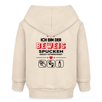 Beweis Spucken Sabbern Baby Latz Babysprüche - Baby Organic Kapuzenjacke Baby Connector von Stanley/Stella - Natur - Hinten