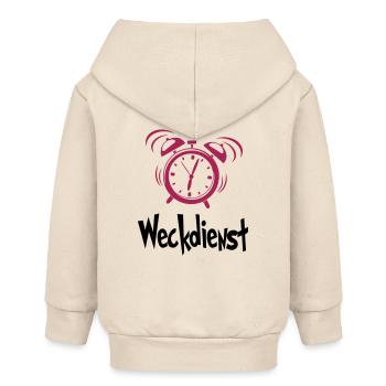 Baby Wecker Weckdienst Frühaufsteher Nachtaktiv - Baby Organic Kapuzenjacke Baby Connector von Stanley/Stella - Natur - Hinten