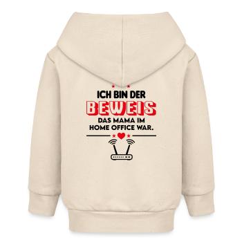 Beweis Mama Home Office Büro Babysprüche - Baby Organic Kapuzenjacke Baby Connector von Stanley/Stella - Natur - Hinten